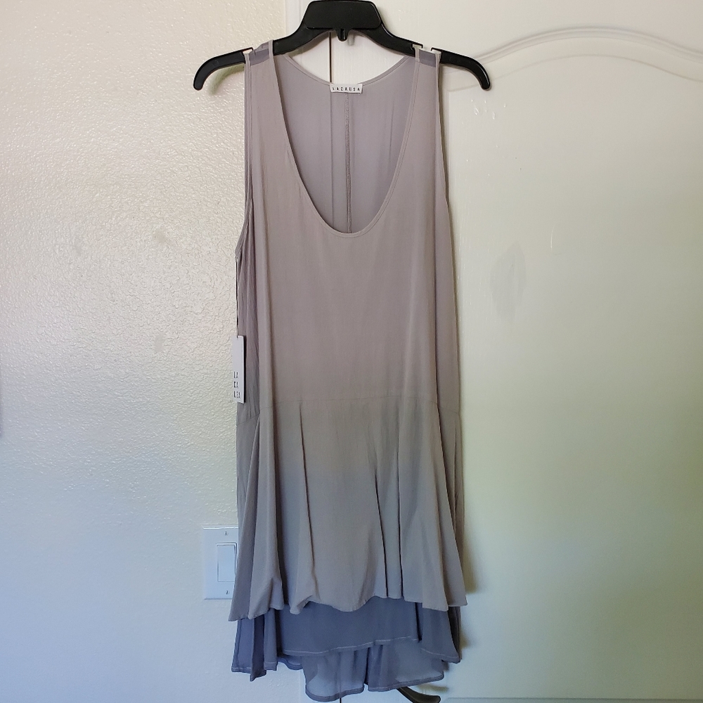 LACAUSA layer tank dress grey